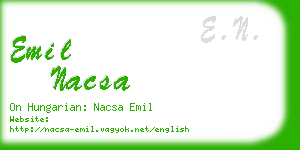 emil nacsa business card